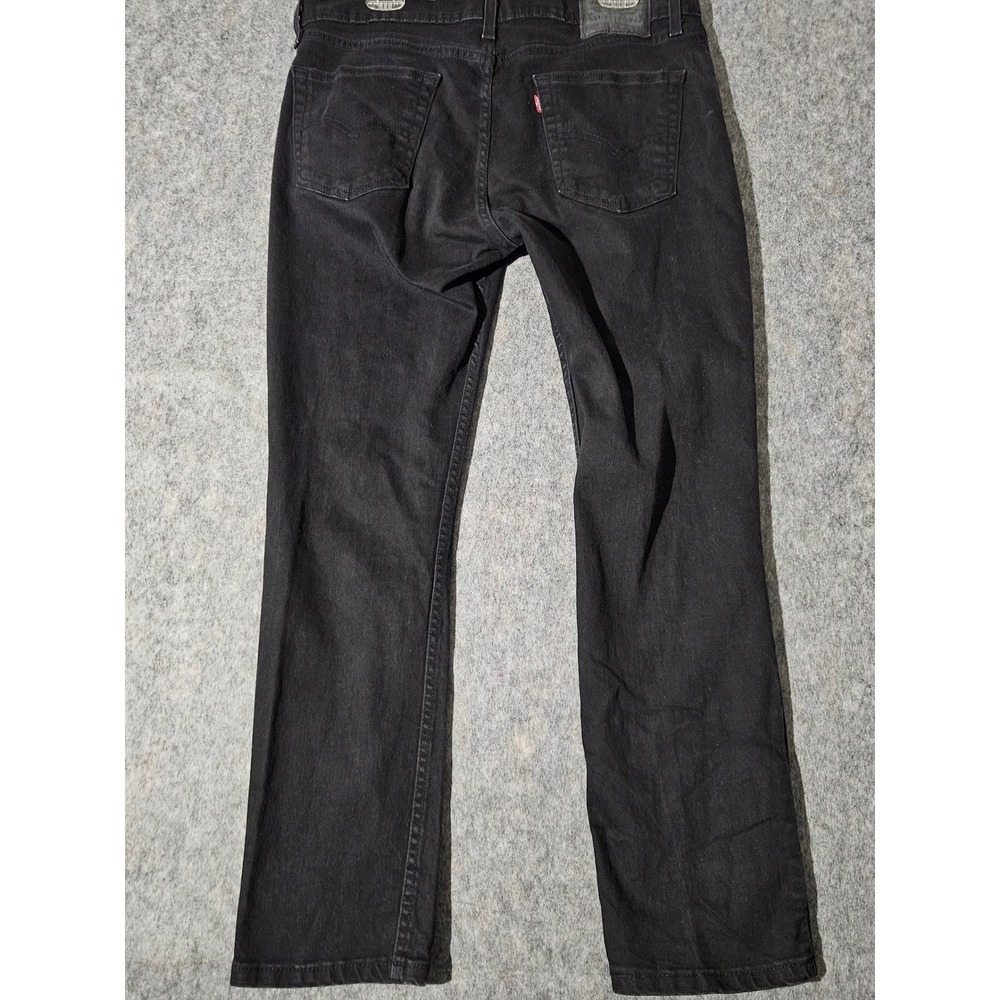 Levis 511 Mens Slim Fit Black Denim Jeans 36x30 - Picture 3 of 9